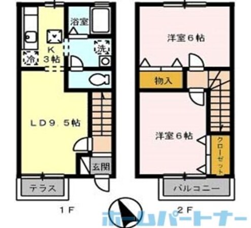 メルベーユＭＴ　Ｂ棟の物件間取画像